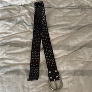 Lucky Brand Black and Silver Studded Belt